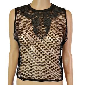 Lola X LF Black Fishnet Sheer Top (Size 8)